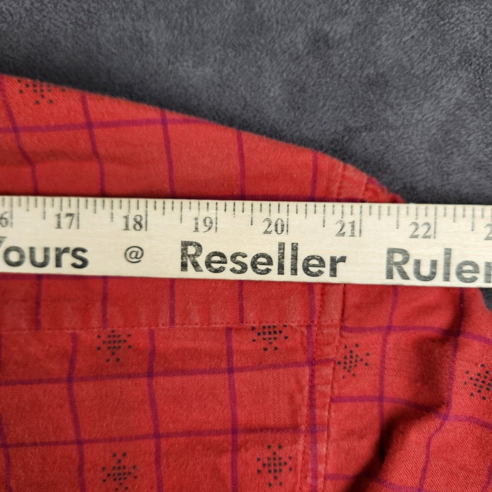 Vintage Patagonia Flannel Shirt Mens XL Red Plaid Geometric Long Sleeve Button - Picture 6 of 9